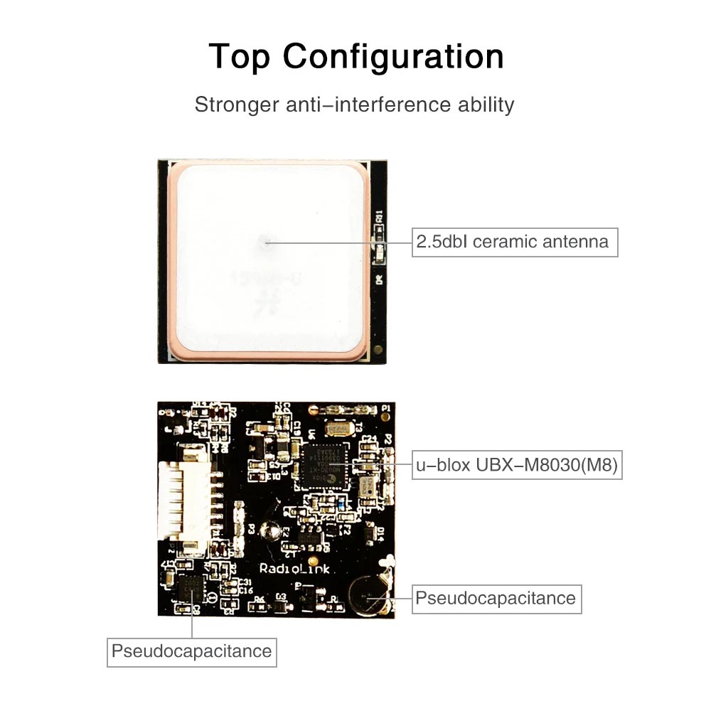 Radiolink-M10N-GPS-Modul-fuumlr-Crossflight-MiniPix-Pixhawk-F4-Flugcontroller-Quadcopter-Hubschraube-2005587-5